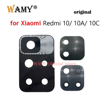1 шт. Оригинальная новая замена стеклянного объектива камеры заднего вида для Xiaomi Redmi 10 10A 10C с клейкой наклейкой