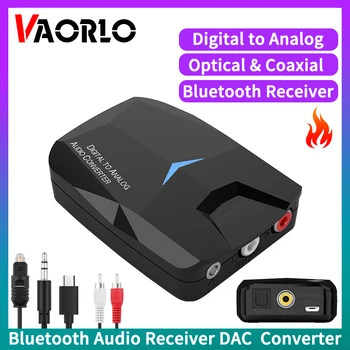 Bluetooth 5,0 Аудиоприемник DAC Цифроаналоговый Преобразователь 3,5 мм AUX RCA Стерео Оптический Коаксиальный Беспроводной Адаптер Для Автомобиля/Телевизора/ПК