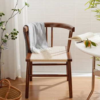 Деревянные обеденные стулья, экономящие пространство, минималистичные подушки, Итальянское кухонное кресло для отдыха, трон, эргономичная мебель Sillas YYY45XP