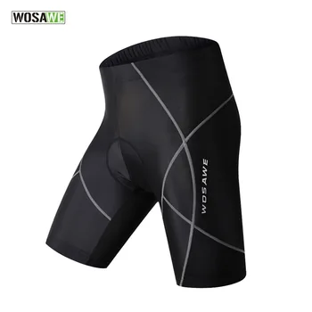 Мужские велосипедные шорты WOSAWE с силиконовой дышащей подушкой Для занятий спортом на открытом воздухе, нескользящие обтягивающие брюки, эластичные BC124