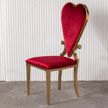 Обеденные стулья из нержавеющей стали для кухни, мебель для столовой, гостиничные металлические обеденные стулья, роскошное кресло для переговоров в современном доме